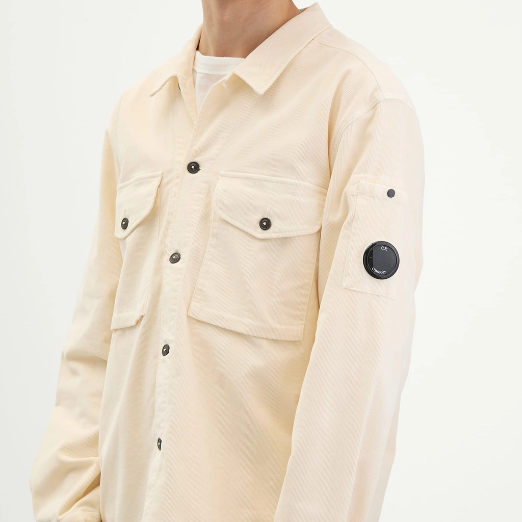 CP Company Men's Corduroy Overshirt Pistachio Shell